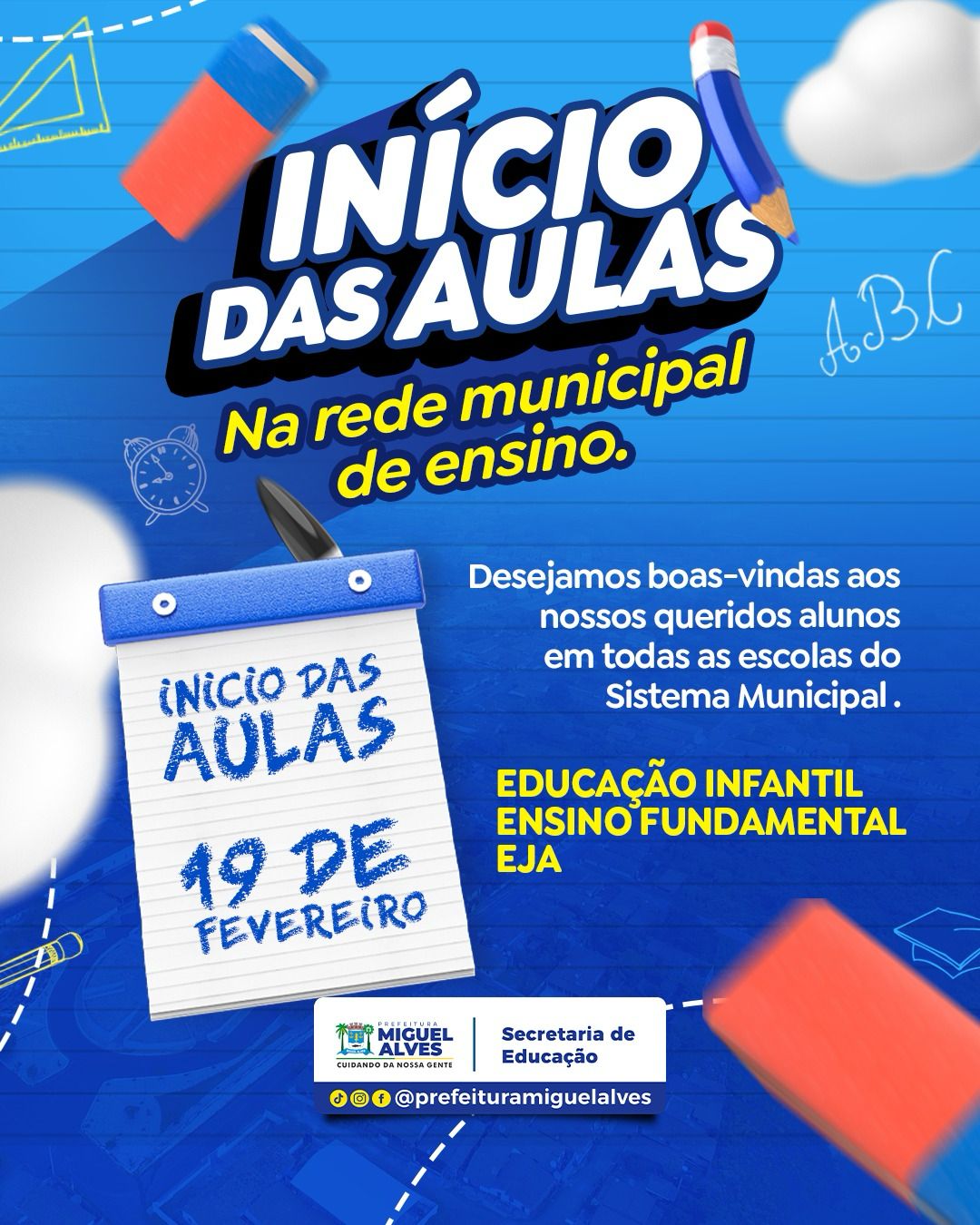 CONTAGEM REGRESSIVA PARA O INÍCIO DAS AULAS
